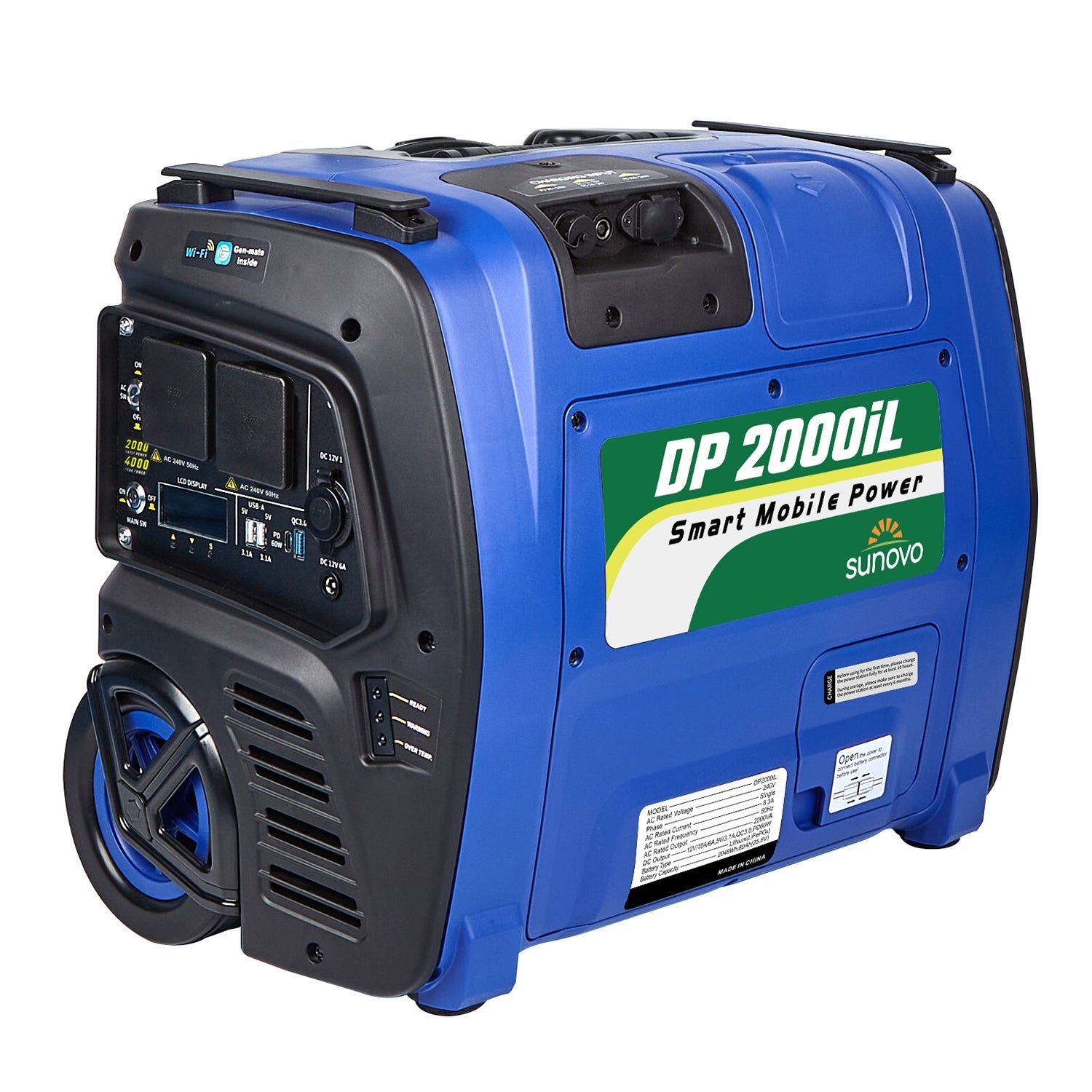 Greenhouses & Accessories: Samland 2000W Portable Power Station Solar Inverter Generator