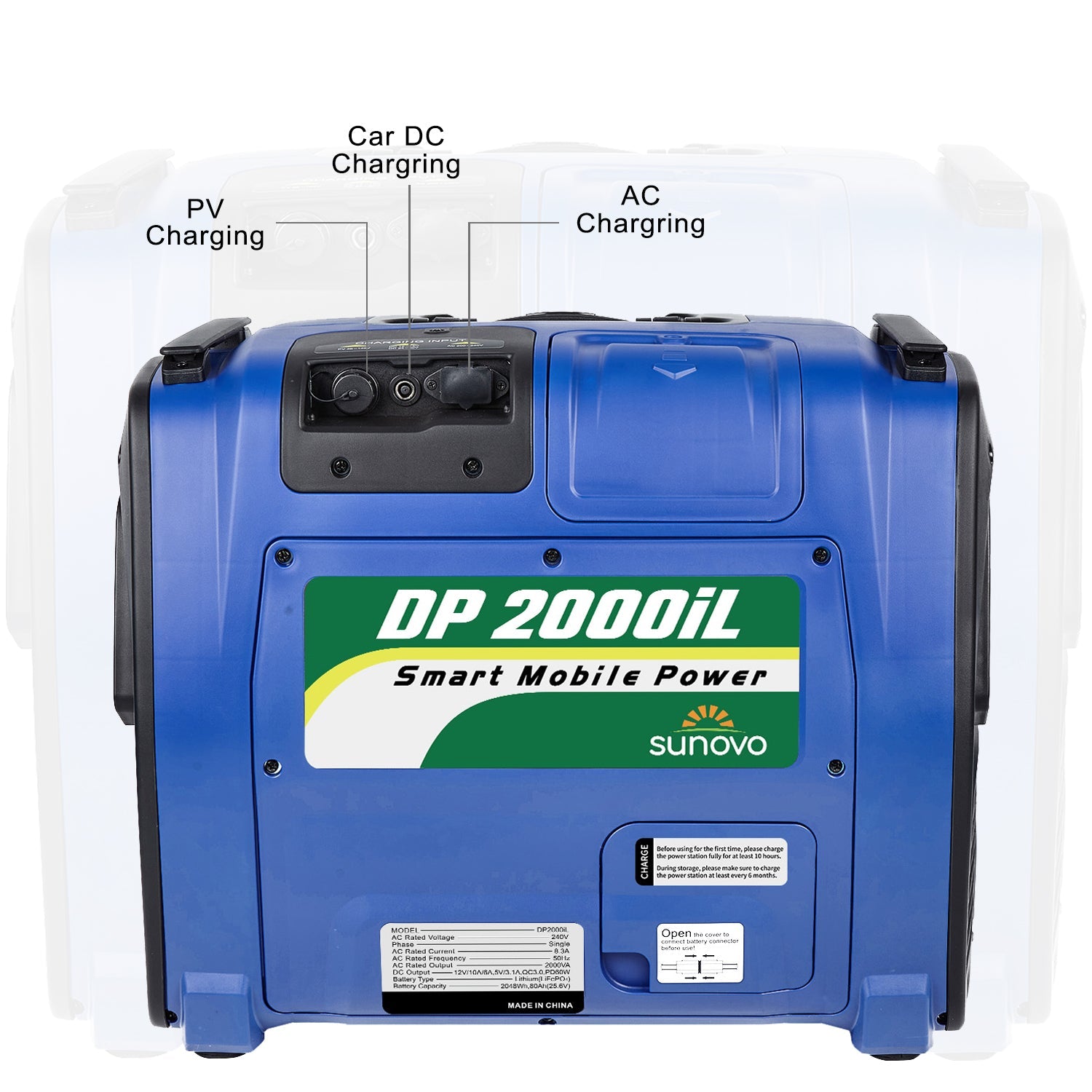 Greenhouses & Accessories: Samland 2000W Portable Power Station Solar Inverter Generator