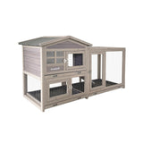Small Animal Habitats & Cages: Samland Rabbit Hutch Cage Indoor and Outdoor Chicken Coop Guinea Pig Cage Bunny Cage Waterproof Roof