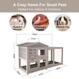 Small Animal Habitats & Cages: Samland Rabbit Hutch Cage Indoor and Outdoor Chicken Coop Guinea Pig Cage Bunny Cage Waterproof Roof