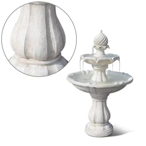 Fountain & Ponds Accessories: Samland SOLAR POWERED 2-TIER BIRD BATH WATER FOUNTAIN