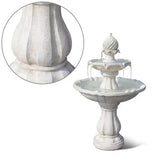 Fountain & Ponds Accessories: Samland SOLAR POWERED 2-TIER BIRD BATH WATER FOUNTAIN