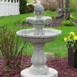 Fountain & Ponds Accessories: Samland SOLAR POWERED 2-TIER BIRD BATH WATER FOUNTAIN