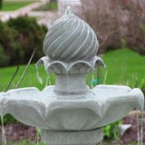 Fountain & Ponds Accessories: Samland SOLAR POWERED 2-TIER BIRD BATH WATER FOUNTAIN