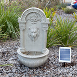 Fountain & Ponds Accessories: Samland  SOLAR DECORATIVE LION WALL WATER FOUNTAIN FEATURE