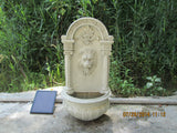 Fountain & Ponds Accessories: Samland  SOLAR DECORATIVE LION WALL WATER FOUNTAIN FEATURE