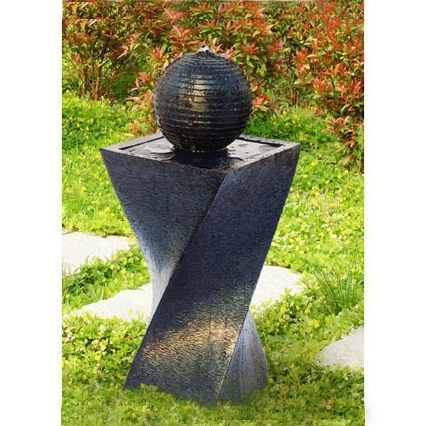 Fountain & Ponds Accessories: Samland SOLAR PANEL POWER WATER PUMP FOUNTAIN FEATURE WITH LED TWISTED DESIGN