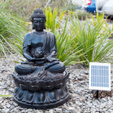 Fountain & Ponds Accessories: Samland BUDDHA SOLAR WATER FOUNTAIN WITH LED LIGHT