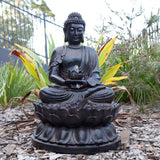 Fountain & Ponds Accessories: Samland BUDDHA SOLAR WATER FOUNTAIN WITH LED LIGHT