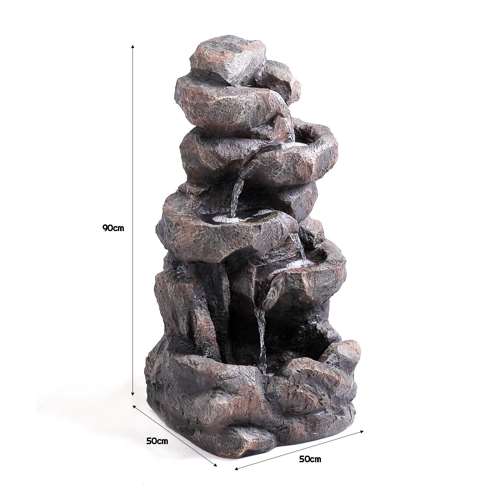 Fountain & Ponds Accessories: Samland GROTTO FALL SOLAR WATER FOUNTAIN WITH LED LIGHTS