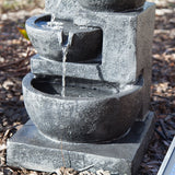 Fountain & Ponds Accessories: Samland 4 TIERS CASARDING SOLAR WATER FOUNTAIN