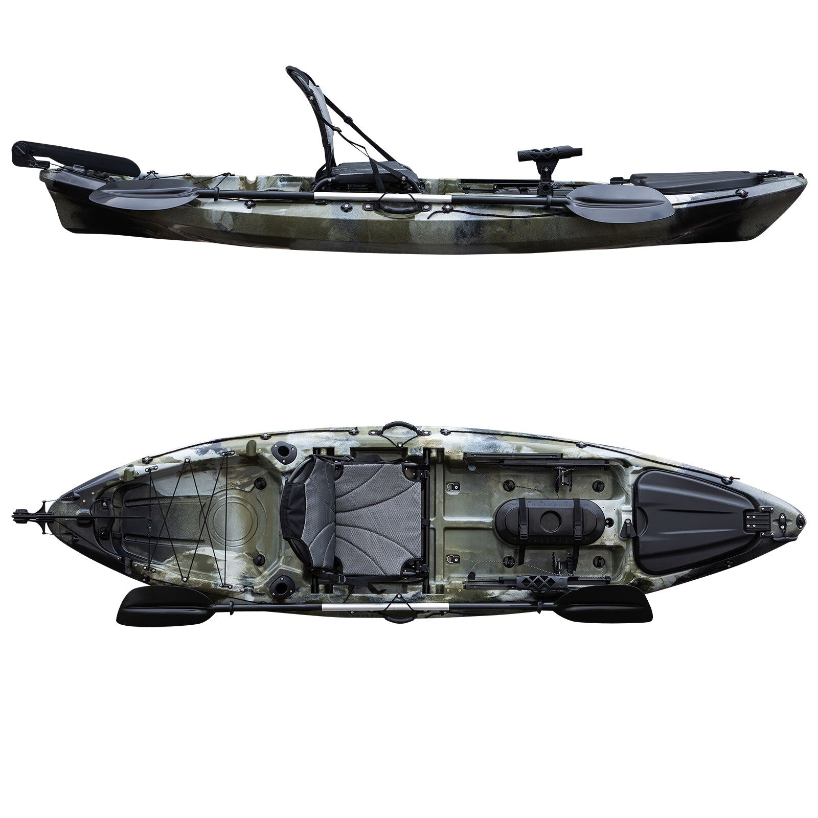 Canoes & Kayaks: Samland Big Dace PRO 10FT Fishing Kayak Sit on Top (FKD360)