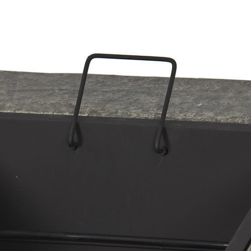 Fire Pits: Samland STONE BASE OUTDOOR PATIO HEATER FIRE PIT TABLE WITH BBQ GRILL FIREPIT