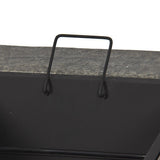 Fire Pits: Samland STONE BASE OUTDOOR PATIO HEATER FIRE PIT TABLE WITH BBQ GRILL FIREPIT