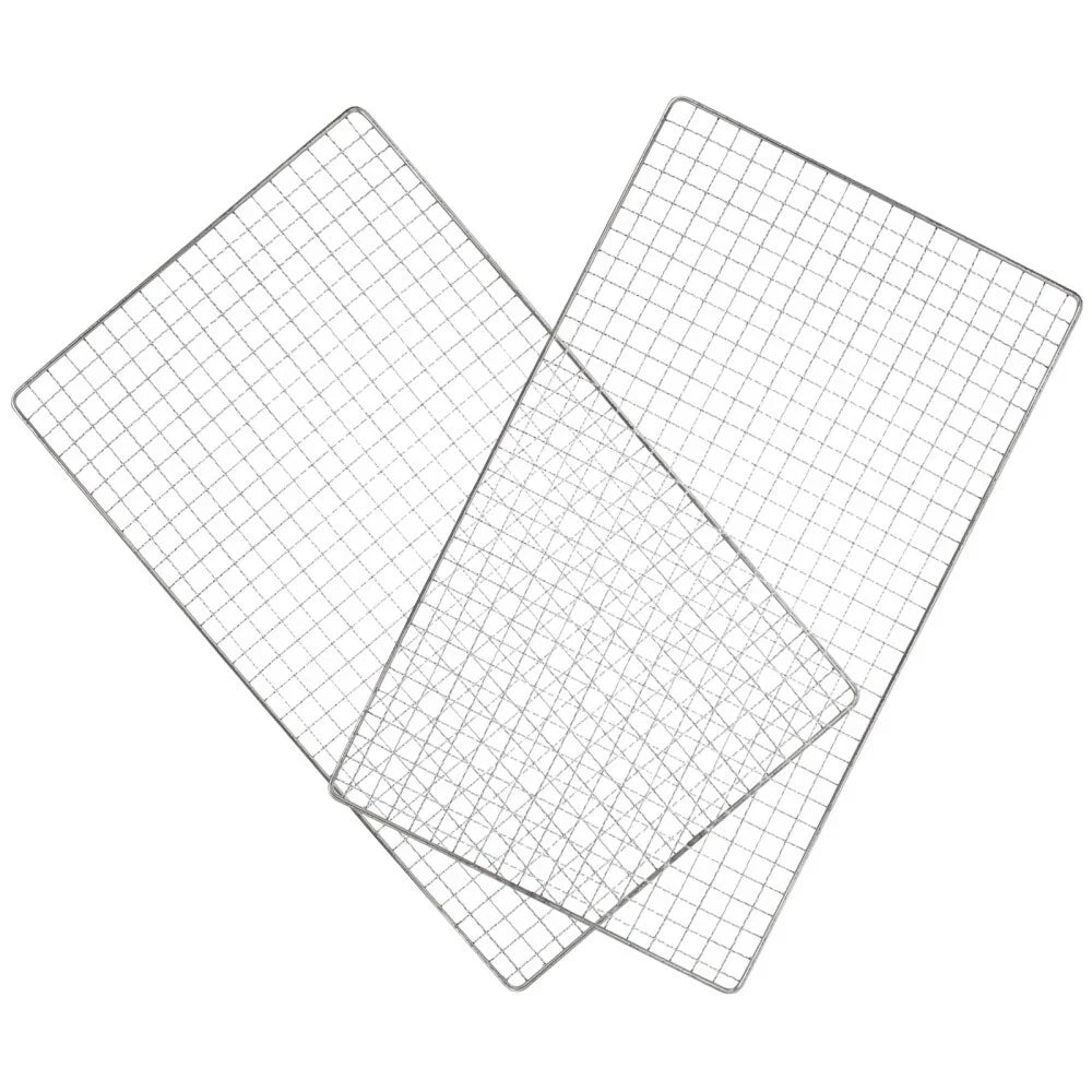 Outdoor Sofas & Lounge Sets: Samland 22x12cm BBQ Grill Mesh Fish Meat Rectangle Net Mat Barbecue Pad for Camping