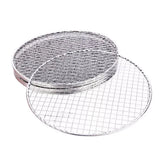 Outdoor Sofas & Lounge Sets: Samland 28CM BBQ Grill Mesh Fish Meat Round Net Mat Barbecue Pad for Camping