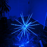 Outdoor Decorations & Lights: Samland 160 Led Blast Ice Star Ball Christmas Light Decoration Blue 122cm Diameter