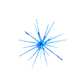 Outdoor Decorations & Lights: Samland 160 Led Blast Ice Star Ball Christmas Light Decoration Blue 122cm Diameter