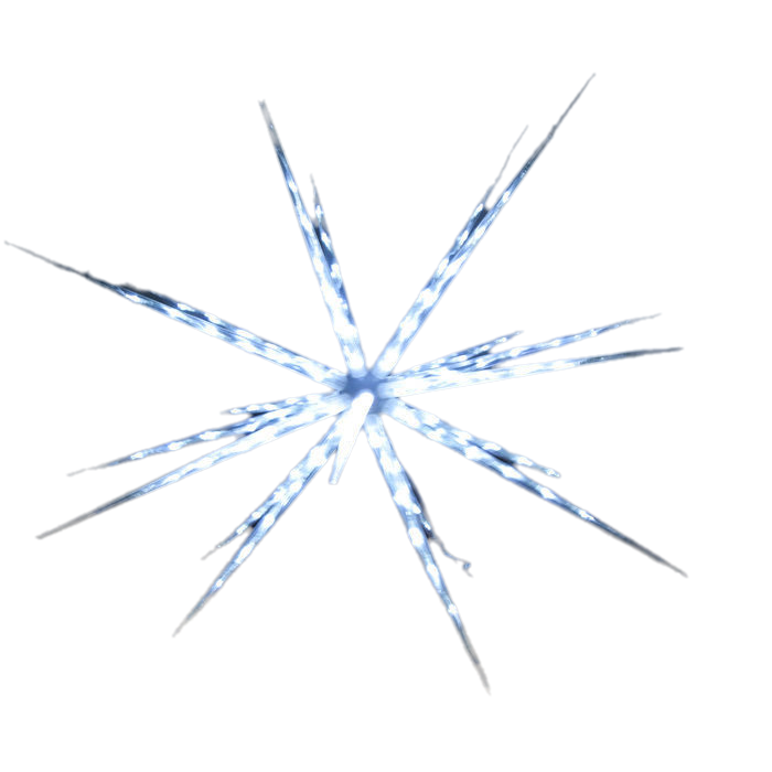 Outdoor Decorations & Lights: Samland 160 Led Blast Ice Star Ball Christmas Light Decoration White
