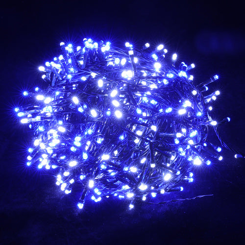 Outdoor Decorations & Lights: Samland 1200 Led Christmas Fairy Light Blue & White