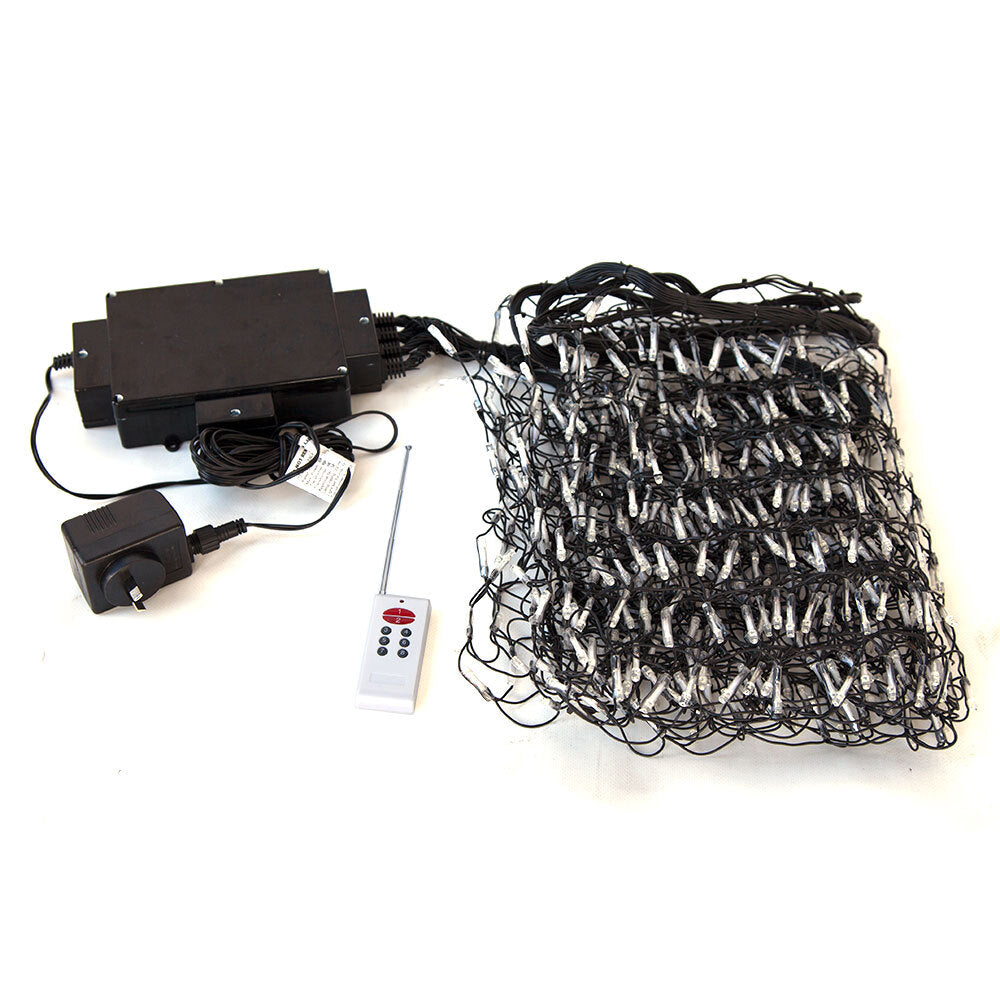 Fence & Gate Accessories: Samland 448 LED Programmable Scrolling Text Message Net Light 2m x 80cm in White