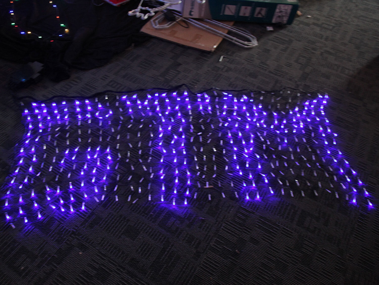 Fence & Gate Accessories: Samland 448 LED Programmable Scrolling Text Message Net Light 2m x 80cm in Blue