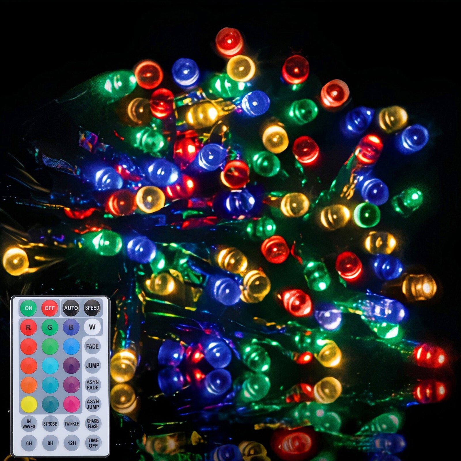 Outdoor Decorations & Lights: Samland 30m 300 Led Dynamic Colour Changing Christmas Fairy Light With Remote Control