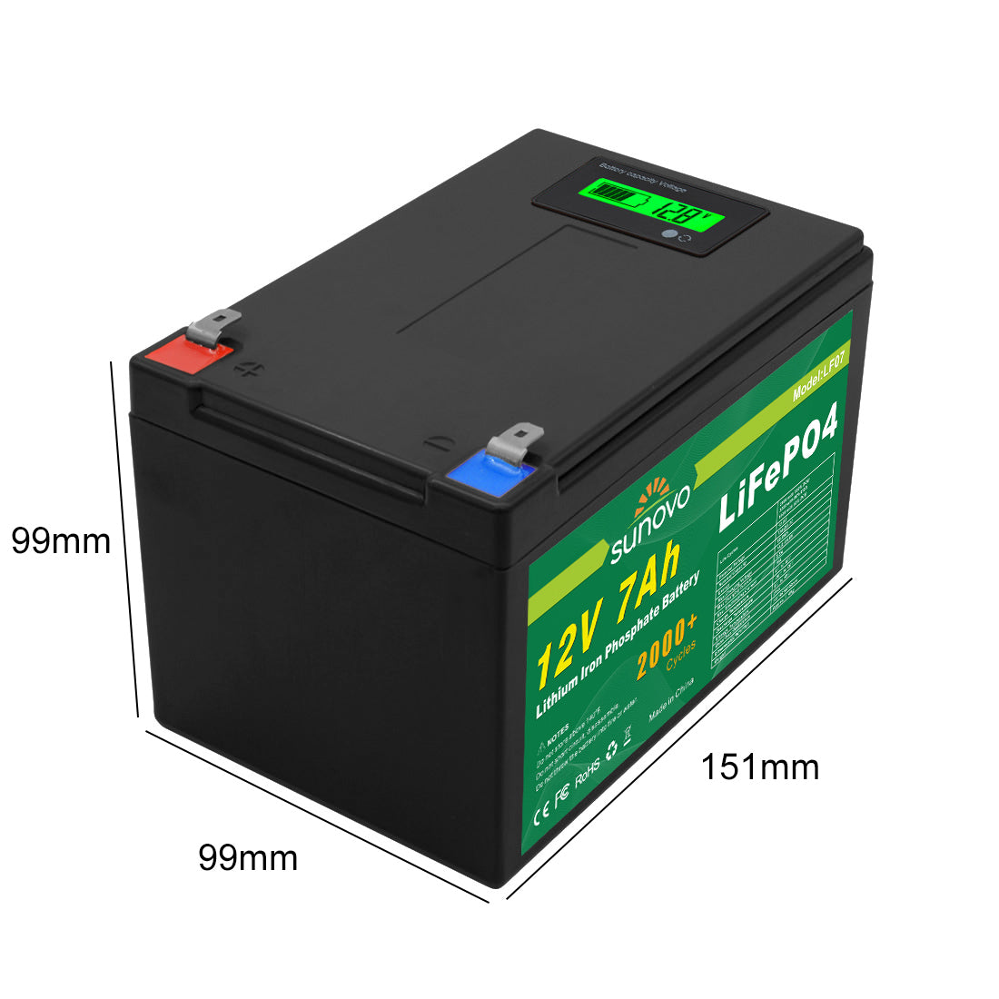 Batteries & Generators: Samland 12V 7AH Deep Circle Lifepo4 Lithium Battery Rechargeable