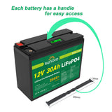 Batteries & Generators: Samland 12V 30AH Deep Circle Lifepo4 Battery Rechargeable Lithium