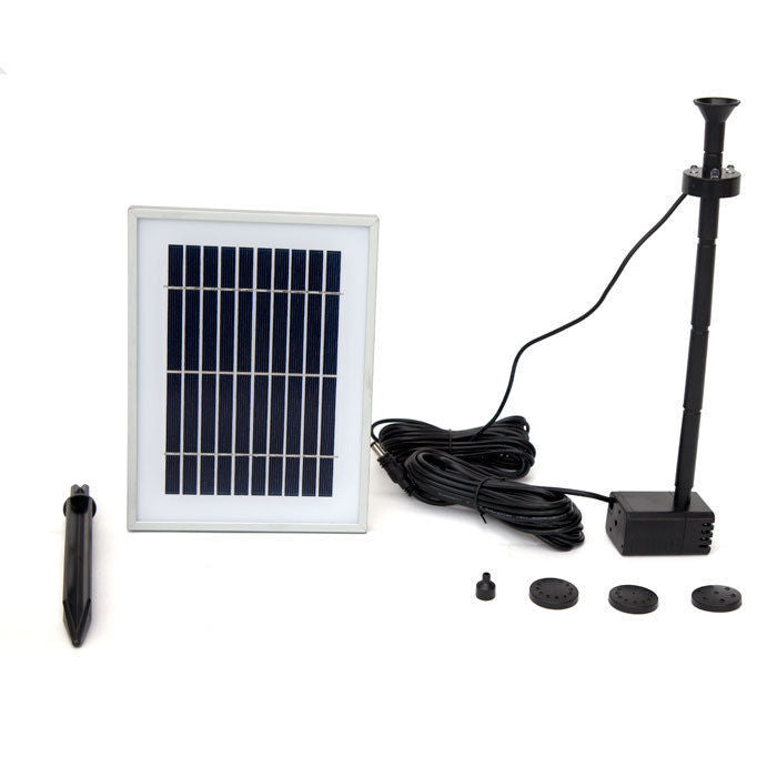 Fountain & Ponds Accessories: Samland 6V 200LPH Solar Pump with Battery Backup Panel for Small Pond Fountain Feature