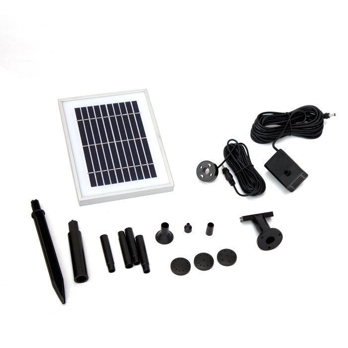 Fountain & Ponds Accessories: Samland 6V 200LPH Solar Pump with Battery Backup Panel for Small Pond Fountain Feature