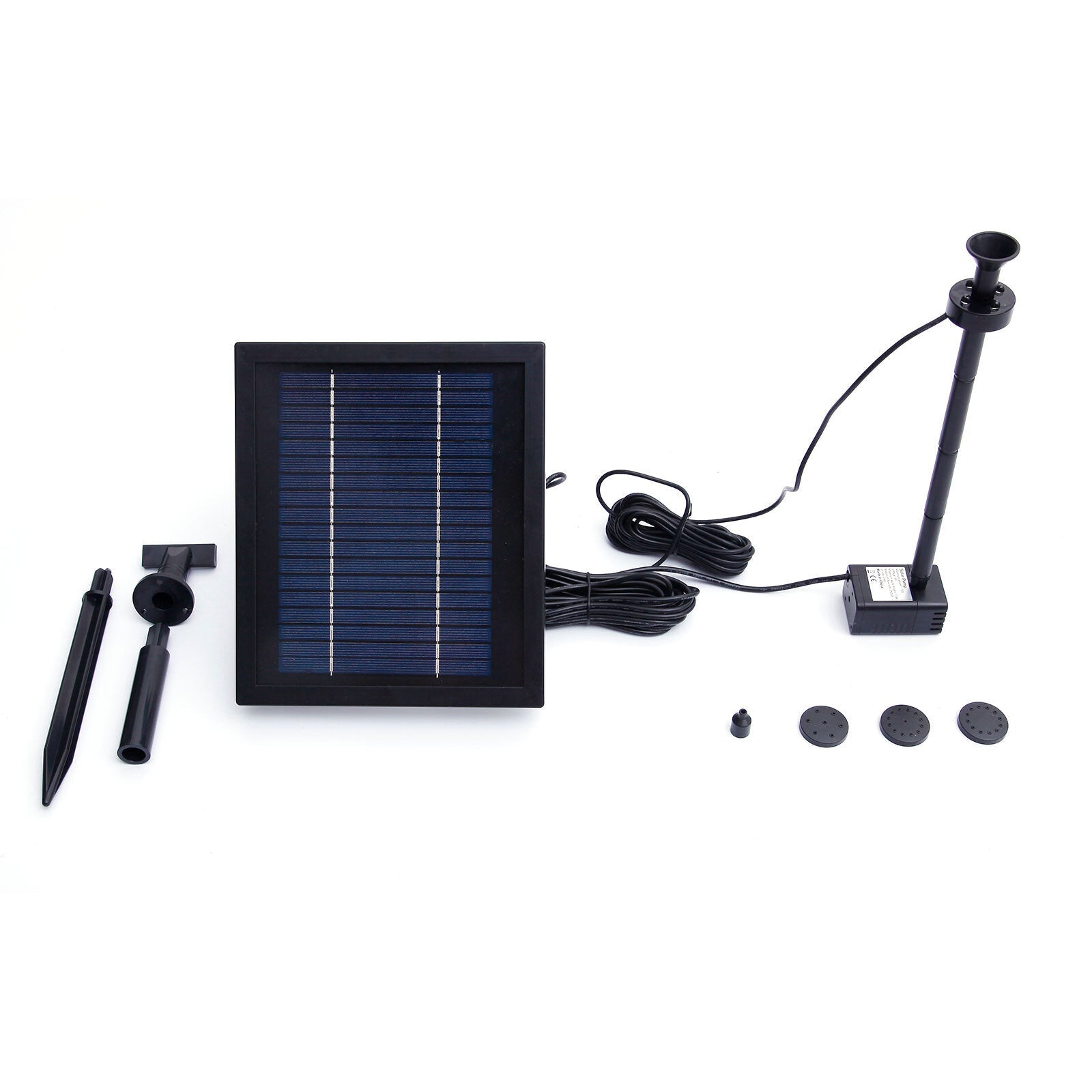 Fountain & Ponds Accessories: Samland 9V 250LPH Solar Pump with Battery Backup Panel for Small Pond Fountain Feature
