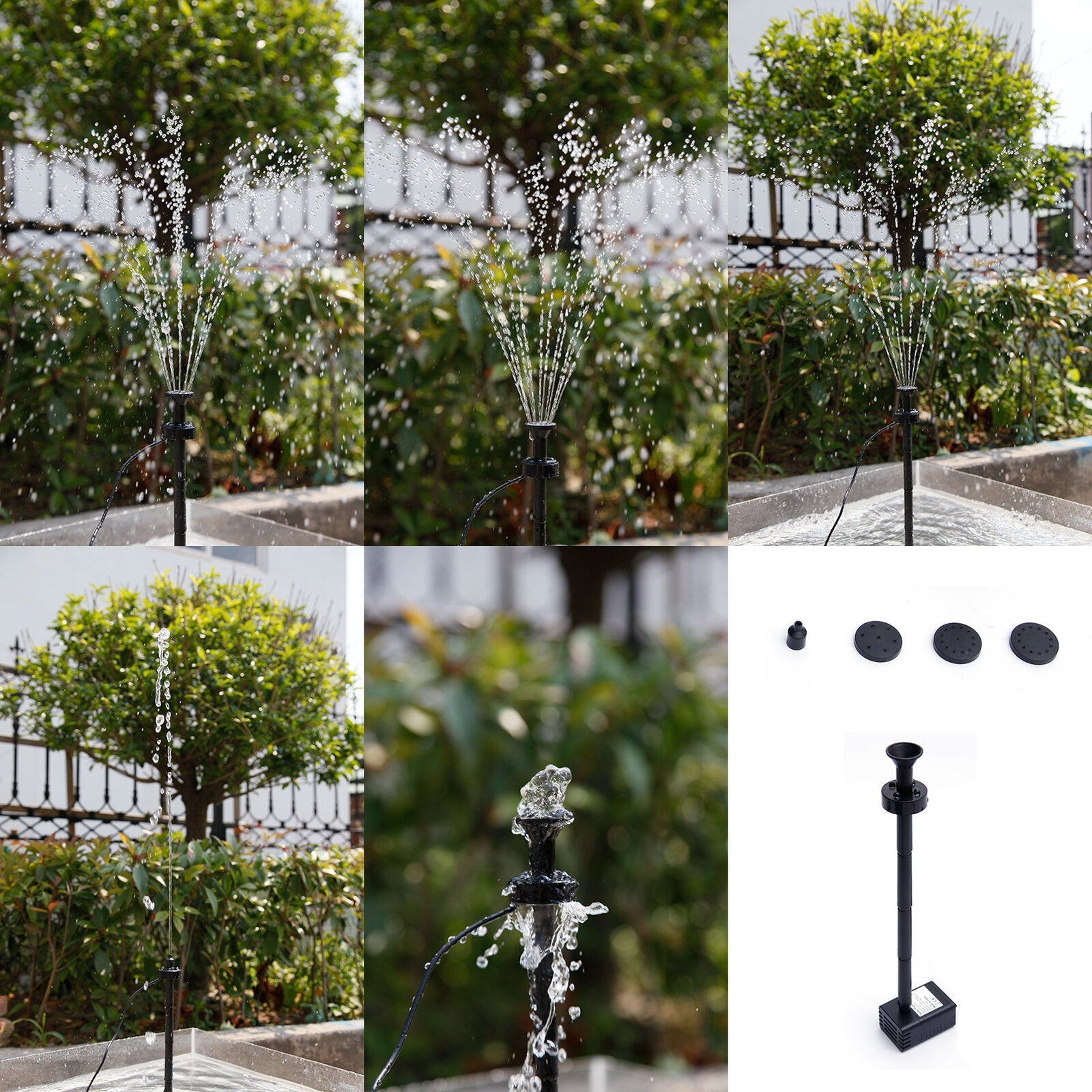 Fountain & Ponds Accessories: Samland 9V 250LPH Solar Pump with Battery Backup Panel for Small Pond Fountain Feature