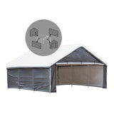 Caravan Accessories: Samland Enclosure Kit (Side Wall Accessory Only) for Portable Double Carport Canopy 18x20FT