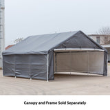 Caravan Accessories: Samland Enclosure Kit (Side Wall Accessory Only) for Portable Double Carport Canopy 18x20FT