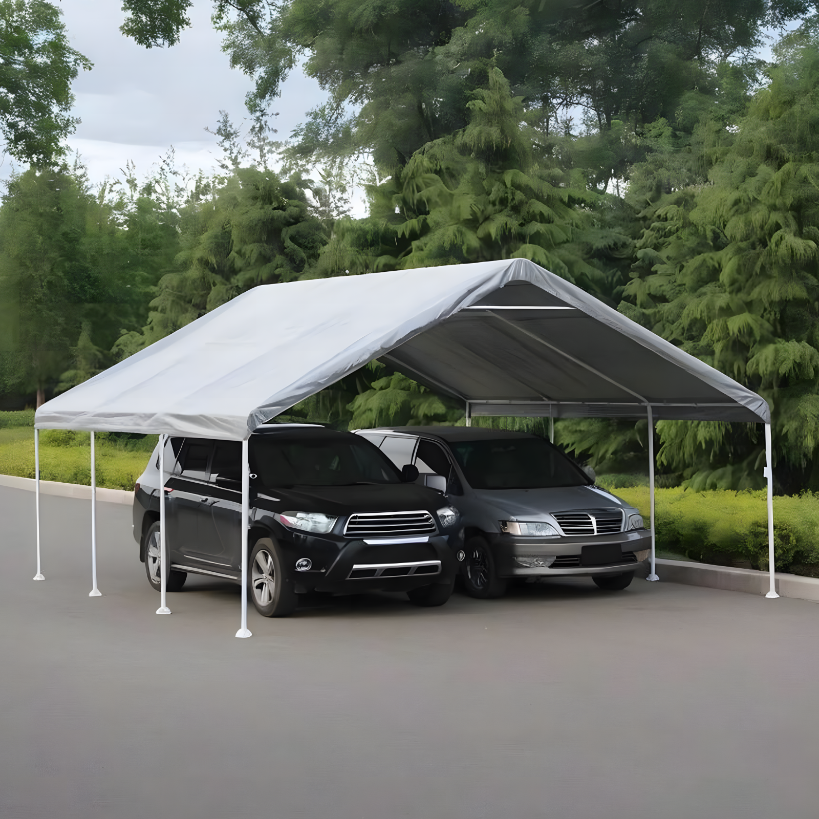 Canopies & Gazebos: Samland Portable Carport Garage Shelter Canopy Double Size 18x20FT