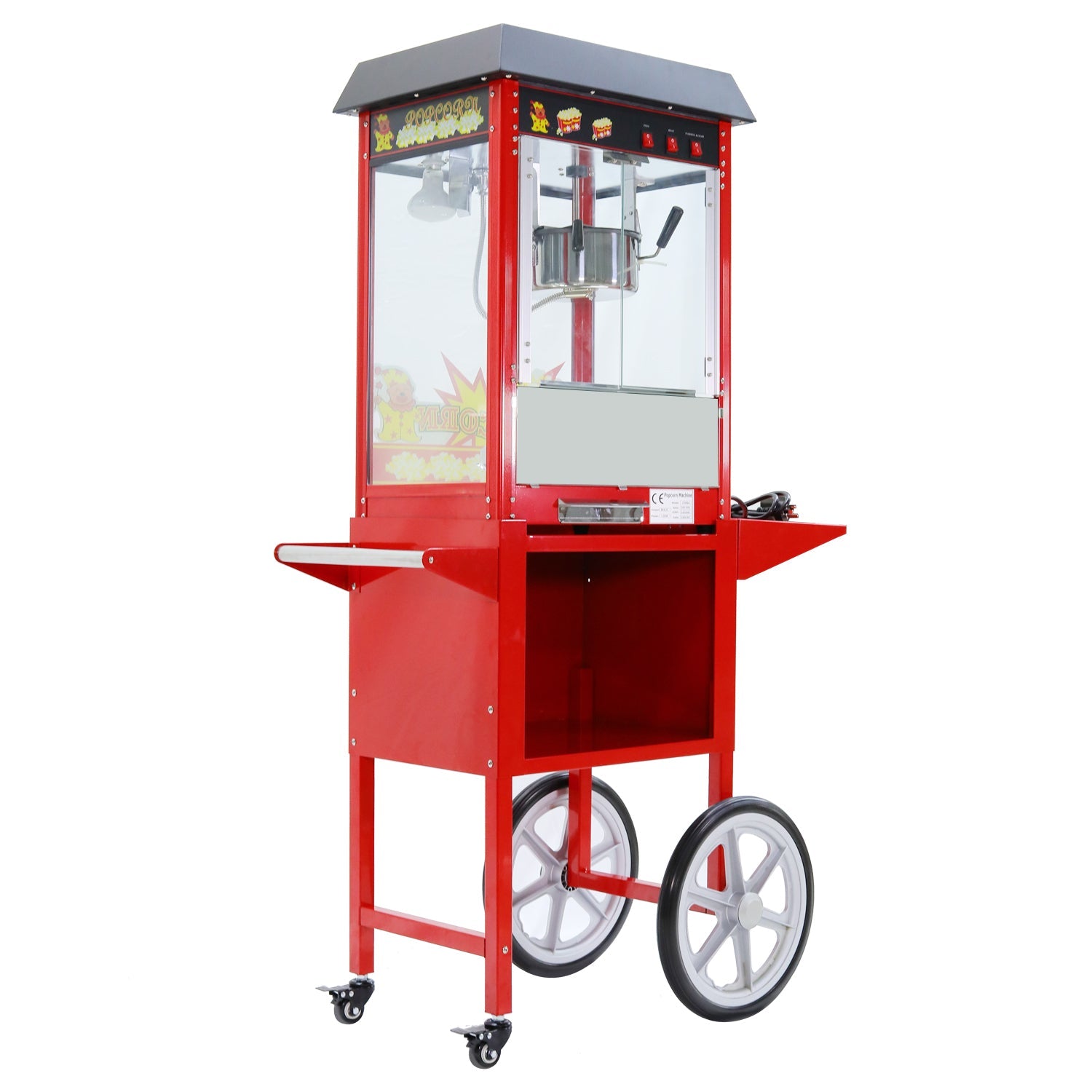 Gardening Tools: Samland 8OZ Popcorn Machine Maker on the Wheeled Cart Deck Warmer