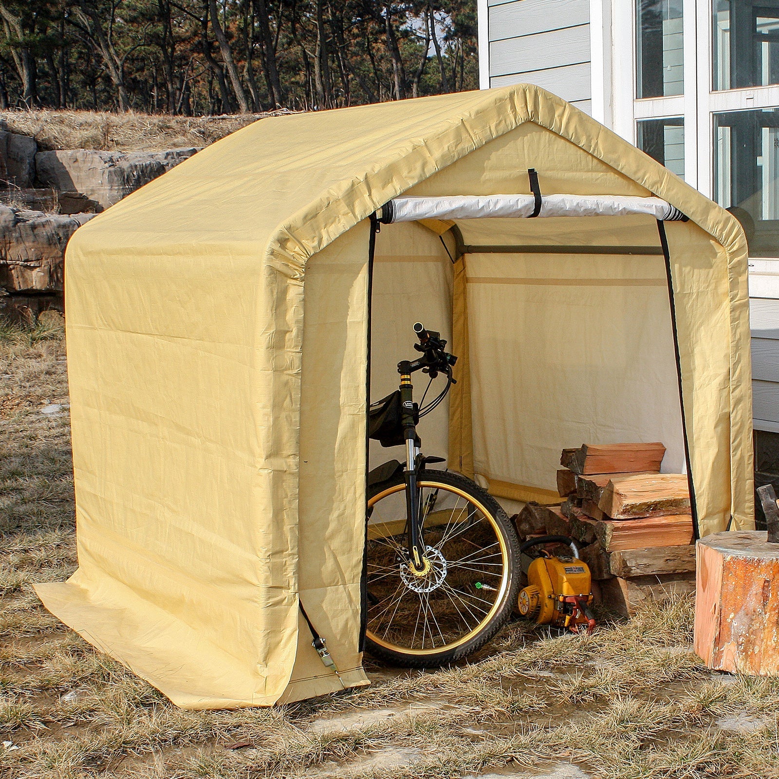 Canopies & Gazebos: Samland Replacement Cover Kit for Portable Carport Garage Shed Storage in Size 6X6FT
