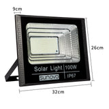Fountain & Ponds Accessories: Samland 297 Led Solar Flood Light Outdoor with Remote Control 100W Cold White