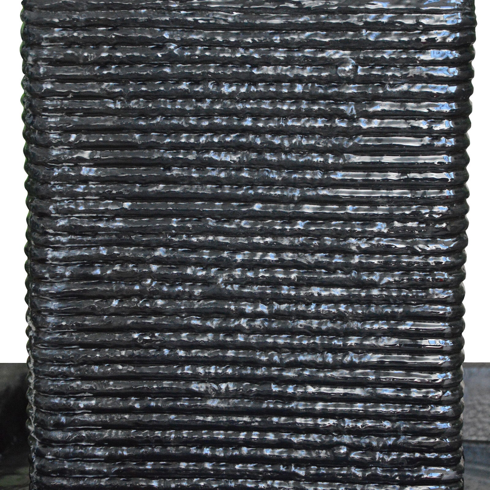 Fountain & Ponds Accessories: Samland 43CM SQUARE PILLAR WATER FEATURE FOUNTAIN WITH LED LIGHTS