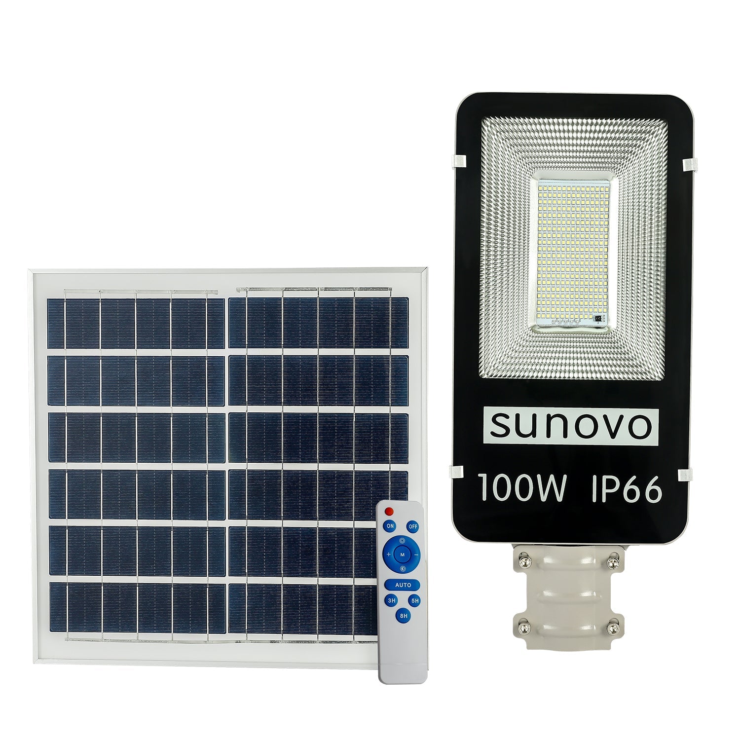 Outdoor Lights: Samland 100W SOLAR GARDEN PATHWAY STREET LIGHT ADJUSTABLE SOLAR PANEL