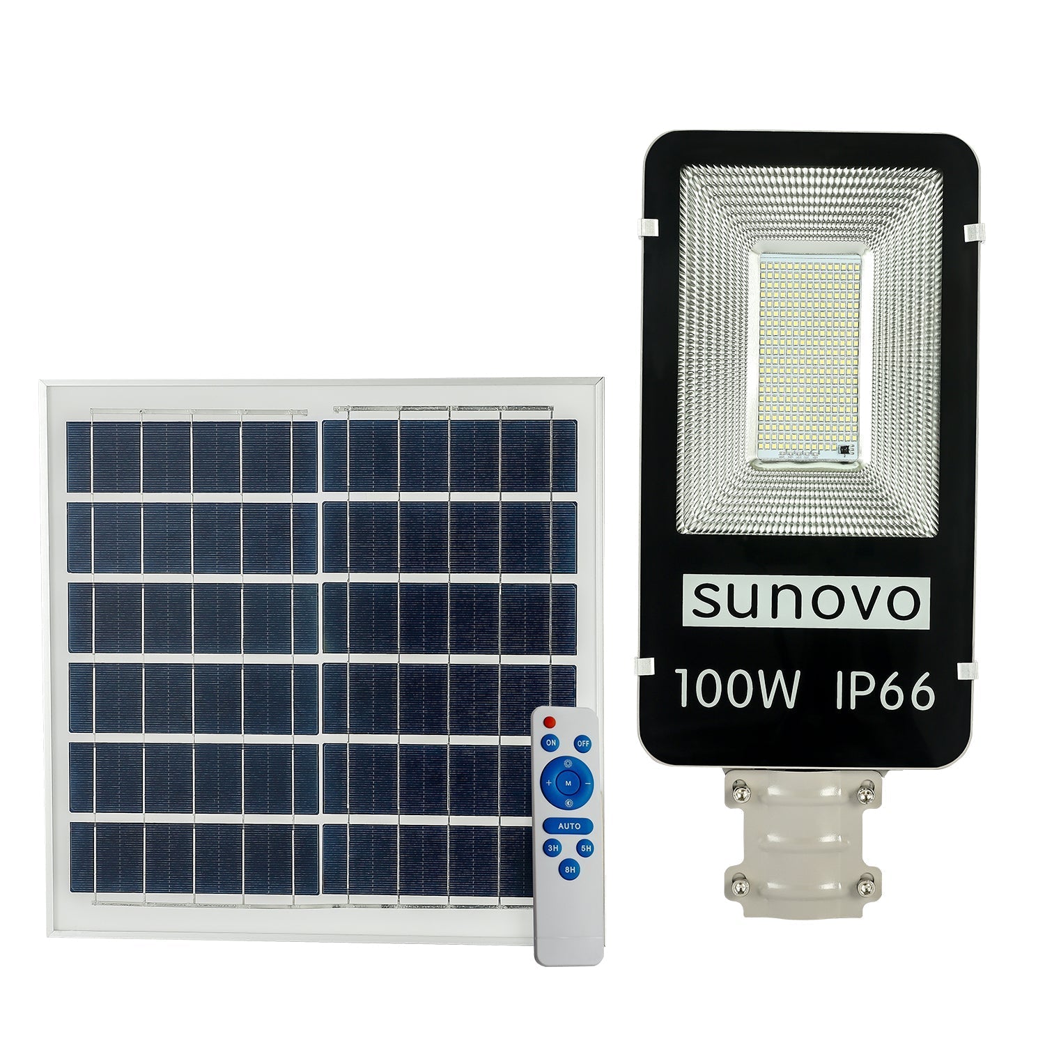 Outdoor Lights: Samland 100W SOLAR GARDEN PATHWAY STREET LIGHT ADJUSTABLE SOLAR PANEL
