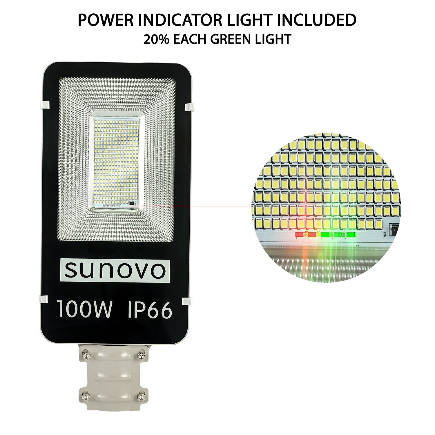 Outdoor Lights: Samland 100W SOLAR GARDEN PATHWAY STREET LIGHT ADJUSTABLE SOLAR PANEL