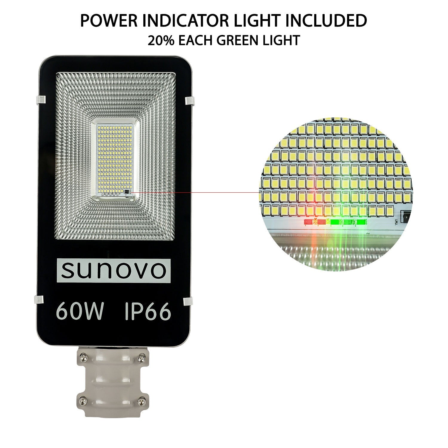 Outdoor Lights: Samland 60W SOLAR GARDEN PATHWAY STREET LIGHT ADJUSTABLE SOLAR PANEL