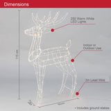 Outdoor Decorations & Lights: Samland Led Warm White Copper Wired 3d Standing Reindeer For Christmas Decoration