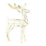 Outdoor Decorations & Lights: Samland Led Warm White Copper Wired 3d Standing Reindeer For Christmas Decoration