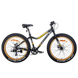 Exercise Bikes: Samland TIGER T106 FAT BIKE SHIMANO 7 SPEED BICYCLE IN ORANGE