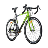 Exercise Bikes: Samland 700C ROAD BIKE TEMPO1.0 SHIMANO 21 SPEED RACING BICYCLE 59CM GREEN/BLACK