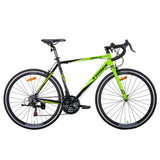Exercise Bikes: Samland 700C ROAD BIKE TEMPO1.0 SHIMANO 21 SPEED RACING BICYCLE 59CM GREEN/BLACK