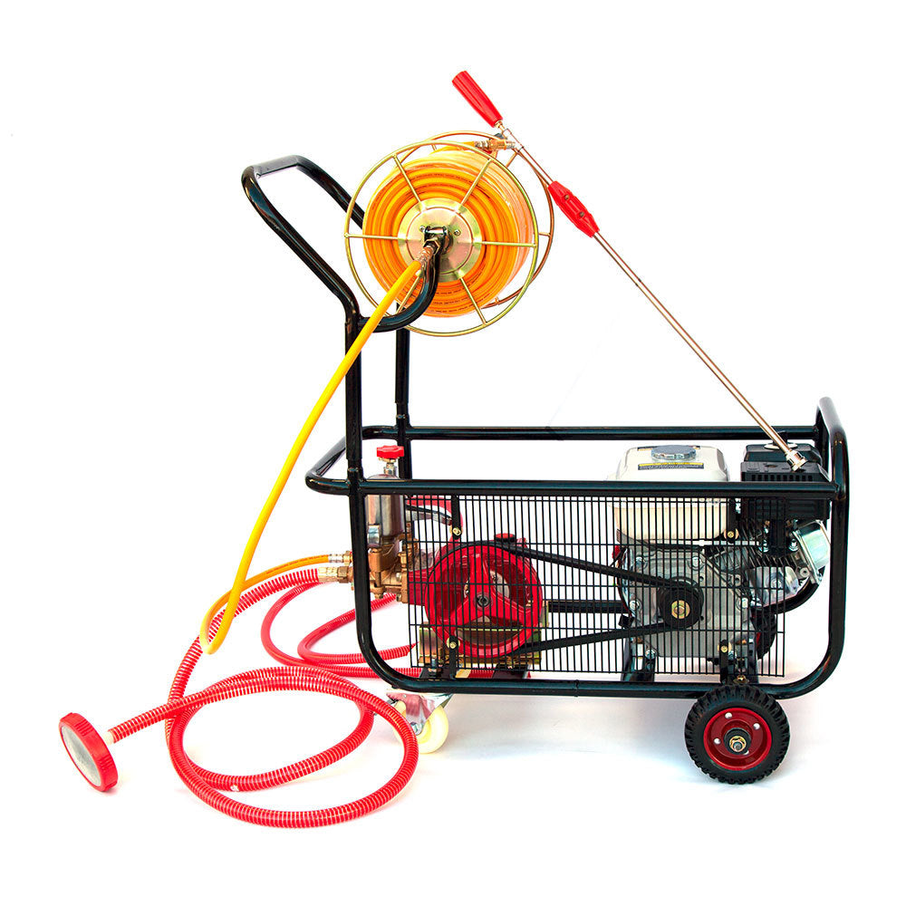 Herbicides: Samland 5.5HP WEED OR PEST CONTROL SPRAYING SYSTEM WITH PISTON PUMP 50M SPRAYER HOSE REEL